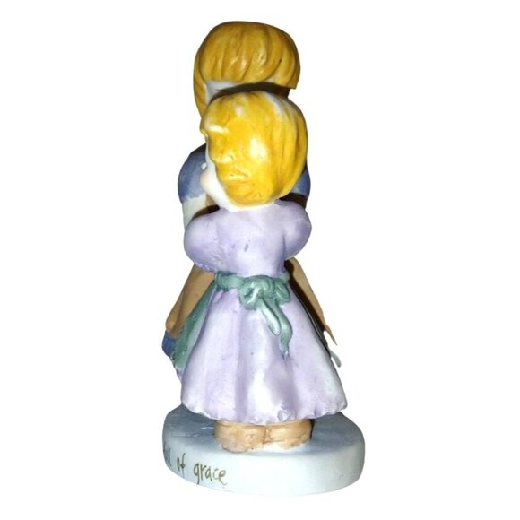Vintage 80s Figurine Tuesdays Child Ceramic PDK Mother Daughter Grace Child - Picture 3 of 7